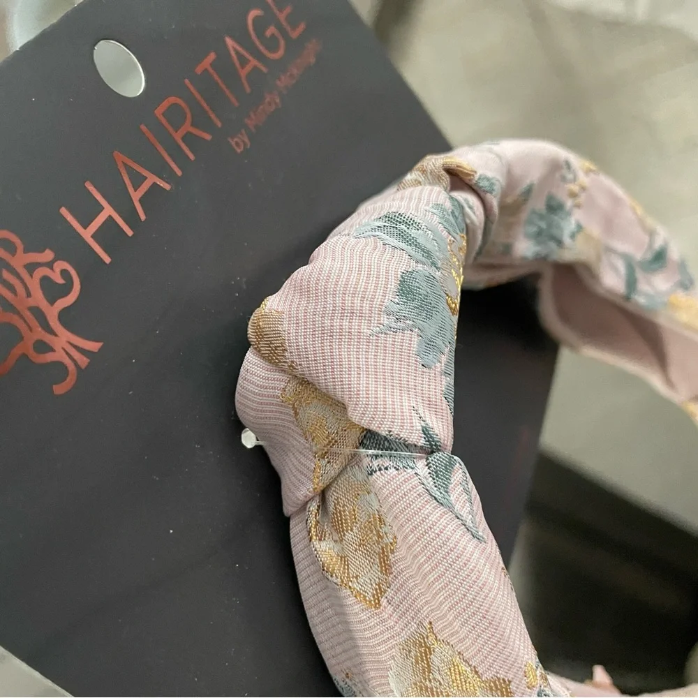 Hairitage‎ Blush Floral Fabric Knot Headband